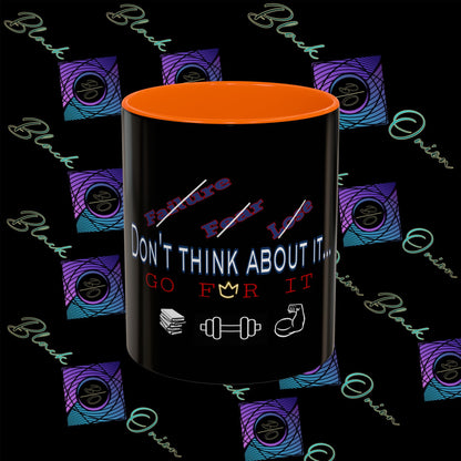 BlackOnion Coffee Mug Serial 2 with Workout Motif ‘Don’t think ‘🫵🔥💪