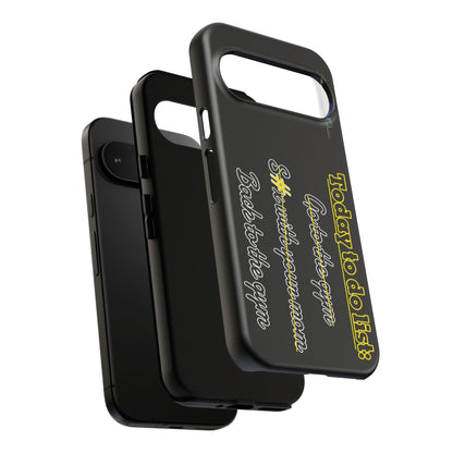 BlackOnion Brand New Phone Case - with Motivational Workout Motif’Today to do list ‘💪🔥🫵