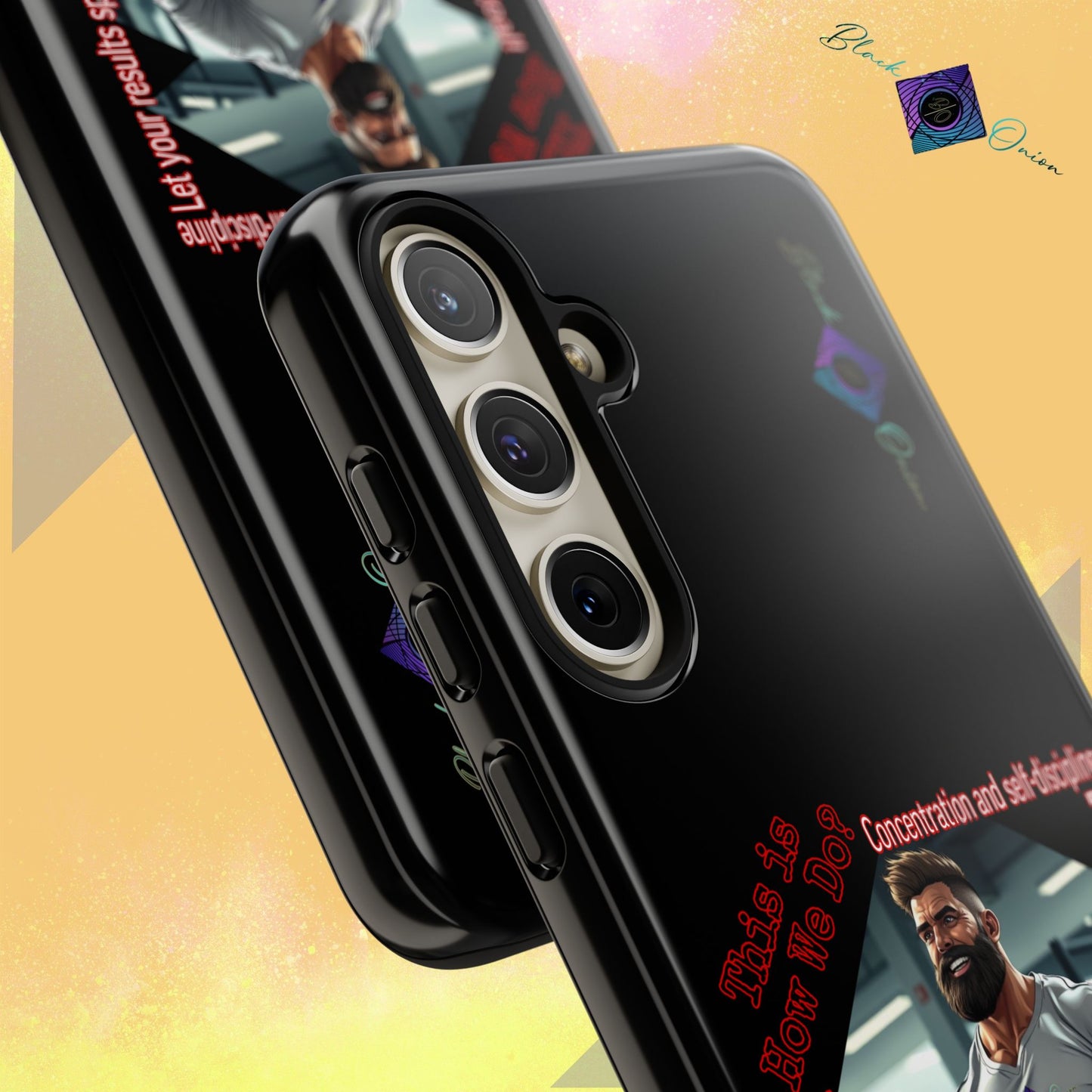 BlackOnion Brand New Phone Case - with Motivational Workout Motif’Unstoppable ‘💪🔥🫵
