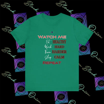 BlackOnion "Watch Me" T-Shirt with Workout Motif V4 💪🔥
