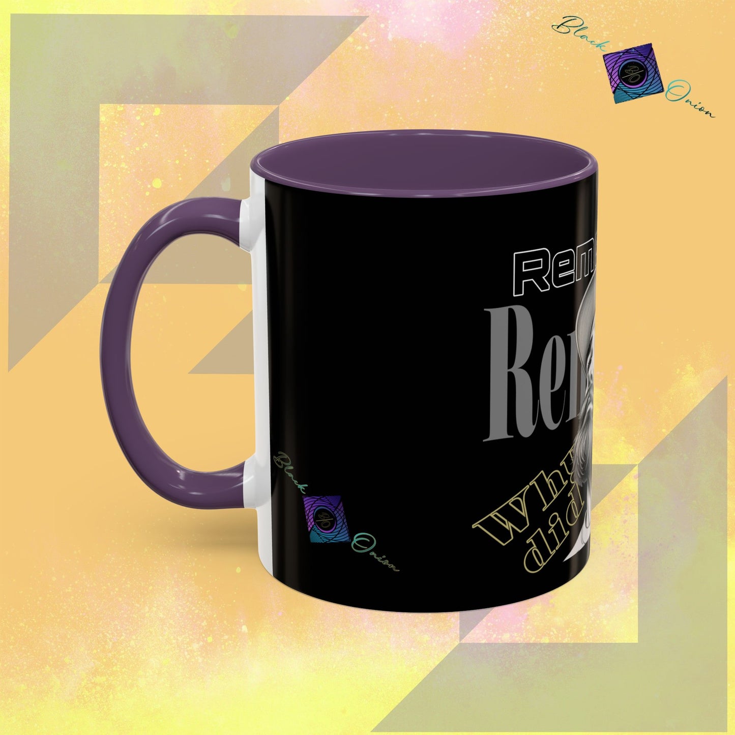 BlackOnion Coffee Mug 2 with Workout Motif ‘Remember V2’🫵🔥💪