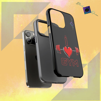 BlackOnion Brand New Phone Case - with Motivational Workout Motif’I Love Gym ‘💪🔥🫵