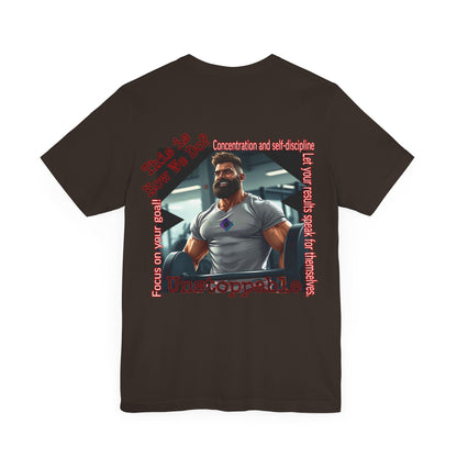 BlackOnion T-Shirt with Workout Motif “Unstoppable “💪🔥🫵