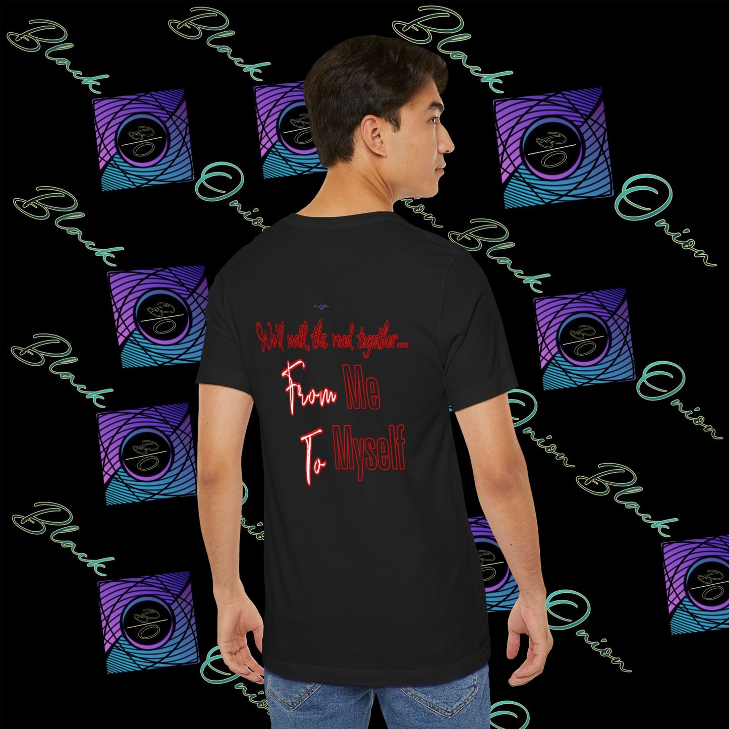 BlackOnion 'From Me ,To Myself' T-Shirt with Workout Motif V4💪🔥