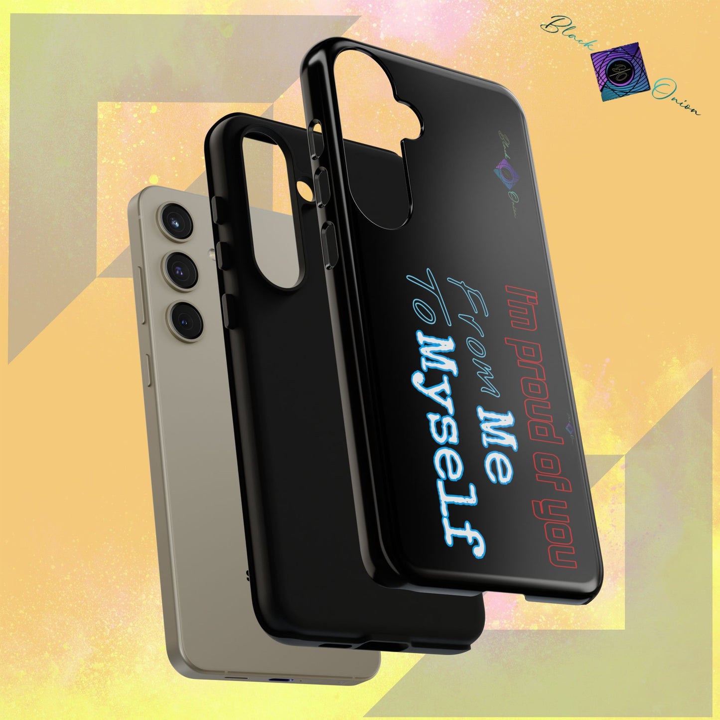 BlackOnion Brand New Phone Case - with Motivational Workout Motif’I’m proud of you ‘💪🔥🫵