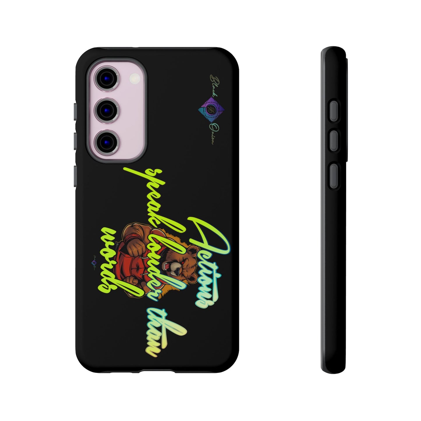 BlackOnion Brand New Phone Case - with Motivational Workout Motif ‘Actions speak lauder ‘💪🔥🫵
