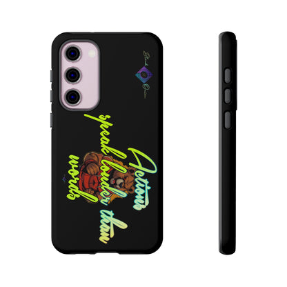 BlackOnion Brand New Phone Case - with Motivational Workout Motif ‘Actions speak lauder ‘💪🔥🫵