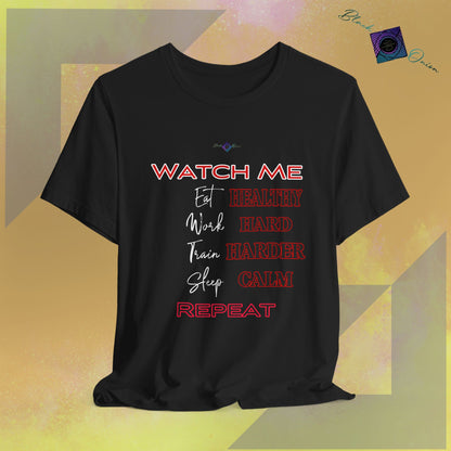 BlackOnion  T-Shirt with Workout Motif V4 ‘ Watch Me’💪🔥🫵