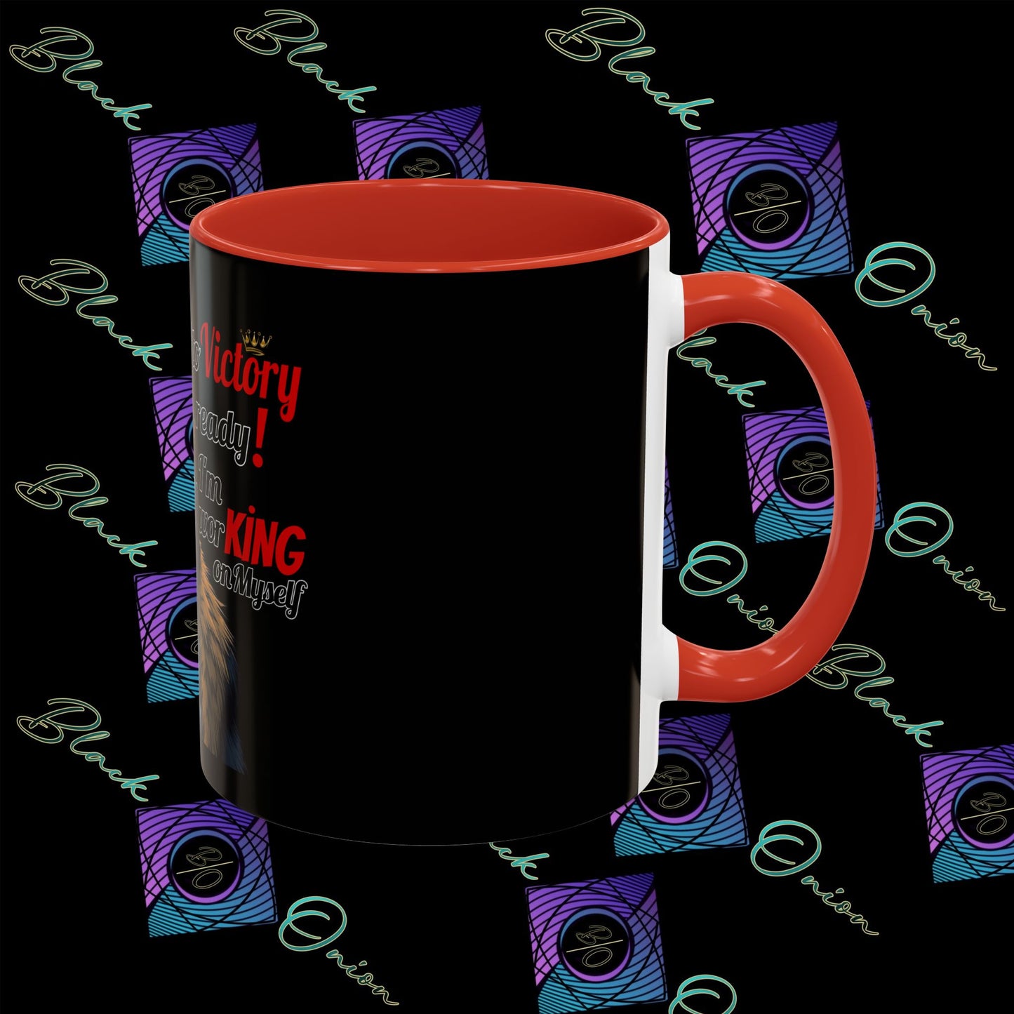 BlackOnion Coffee Mug 2 with Workout Motif ‘Victory V2’🫵🔥💪
