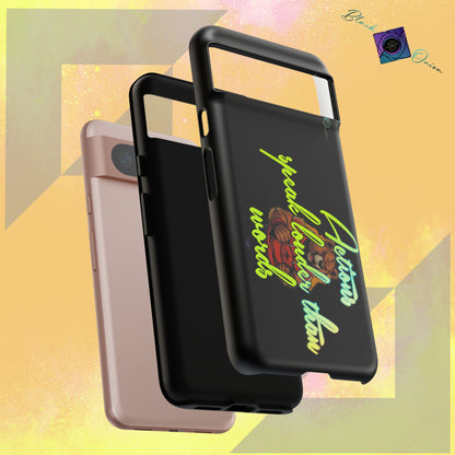 BlackOnion Brand New Phone Case - with Motivational Workout Motif ‘Actions speak lauder ‘💪🔥🫵