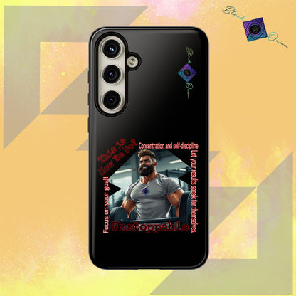 BlackOnion Brand New Phone Case - with Motivational Workout Motif’Unstoppable ‘💪🔥🫵