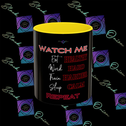 BlackOnion Coffee Mug Serial 2 with Workout Motif ‘Watch me’🫵🔥💪