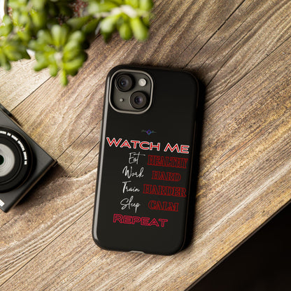 BlackOnion Phone Case -with Motivational Motif  'Watch Me' 💪🔥🫵