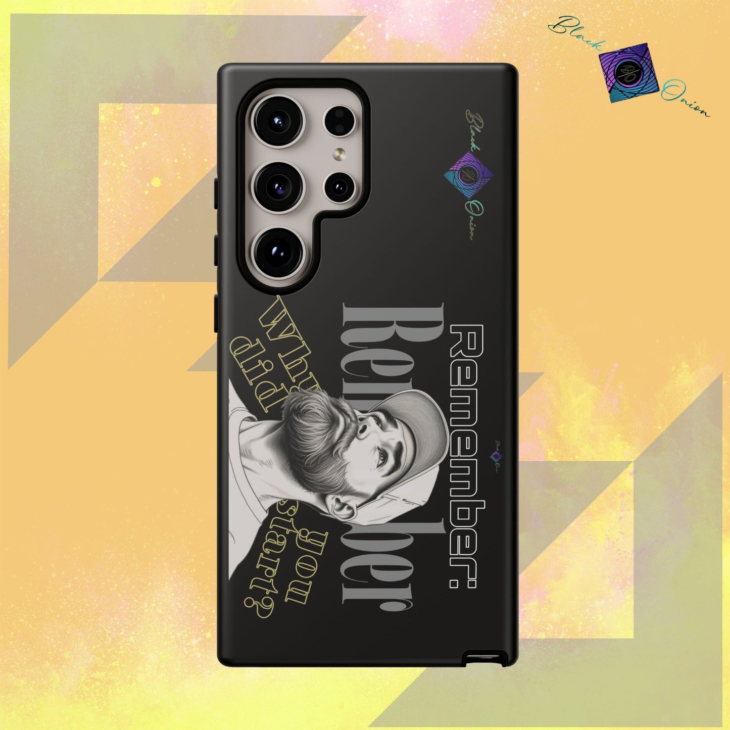 BlackOnion Brand New Phone Case - with Motivational Workout Motif’Remember ‘💪🔥🫵