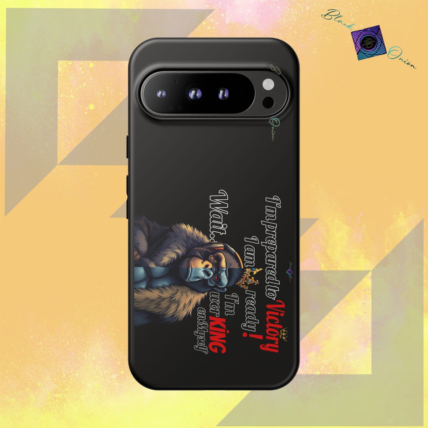 BlackOnion Brand New Phone Case - with Motivational Workout Motif’Victory 👑‘💪🔥🫵