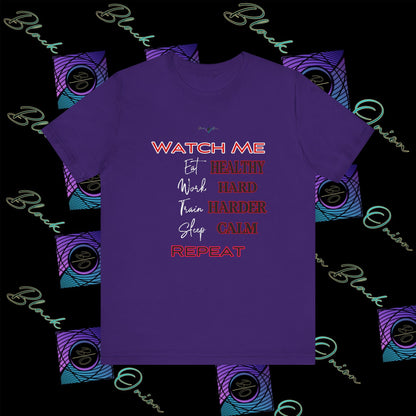 BlackOnion "Watch Me" T-Shirt with Workout Motif V4 💪🔥