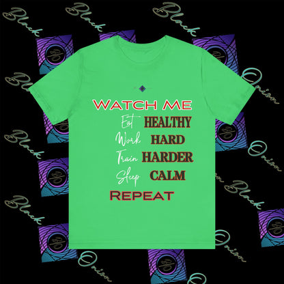 BlackOnion "Watch Me" T-Shirt with Workout Motif V3  💪🔥