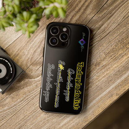 BlackOnion Brand New Phone Case - with Motivational Workout Motif’Today to do list ‘💪🔥🫵