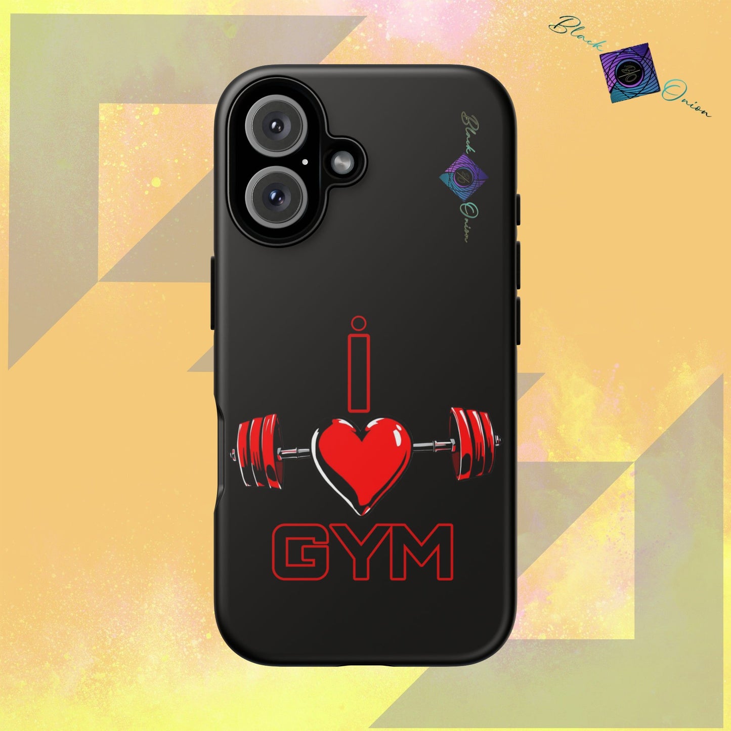 BlackOnion Brand New Phone Case - with Motivational Workout Motif’I Love Gym ‘💪🔥🫵