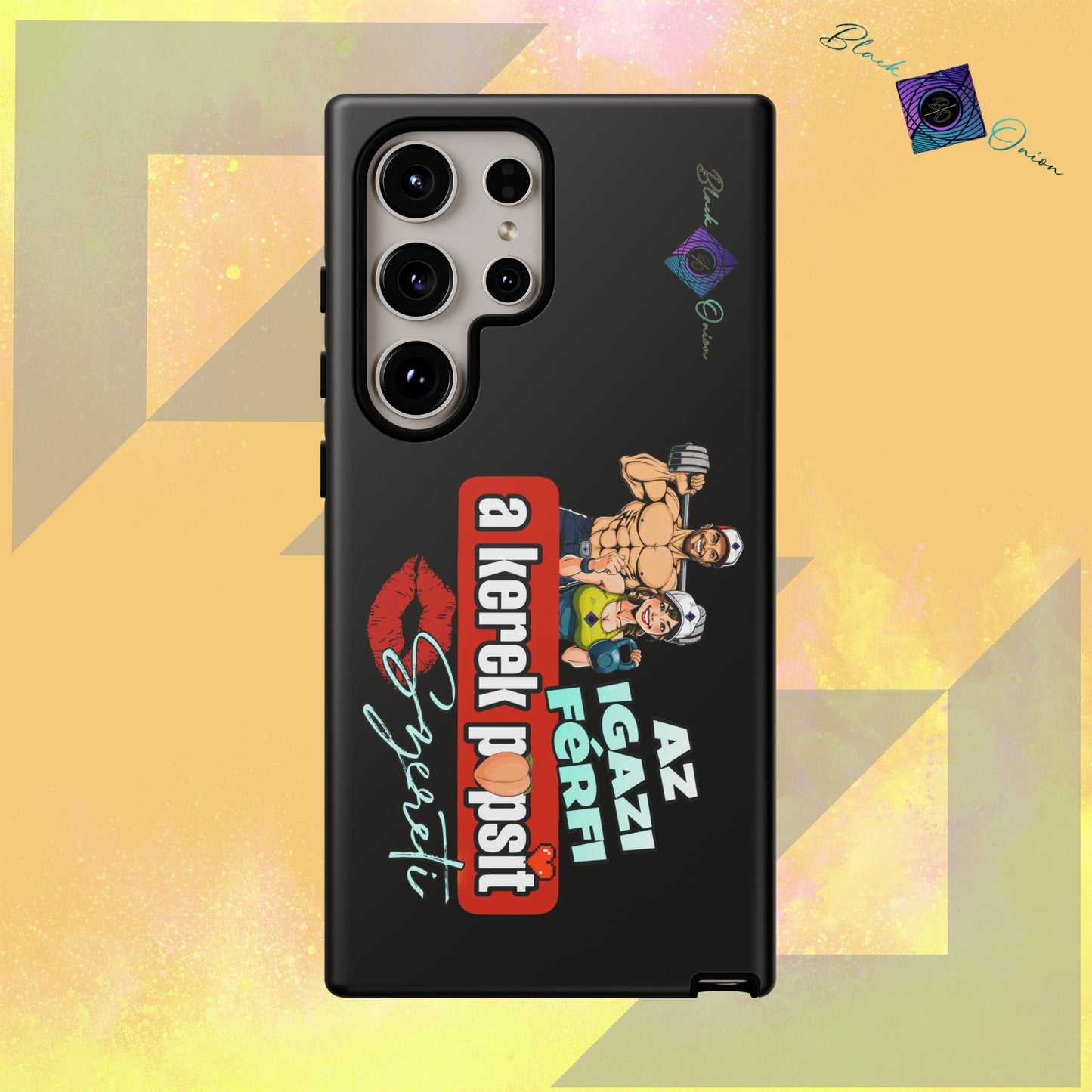 BlackOnion Brand New Phone Case - with Motivational Workout Motif ‘Az igazi férfi ‘💪🔥🫵