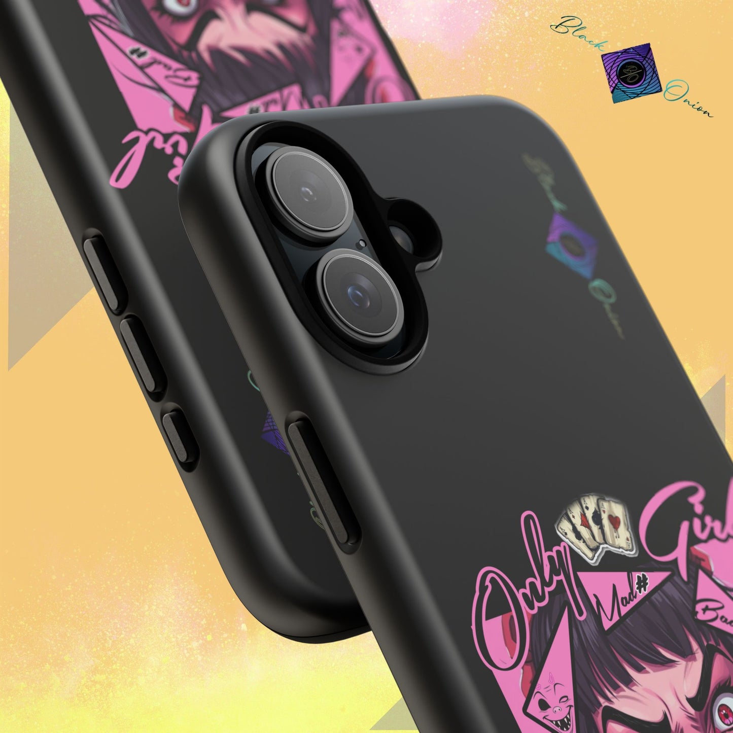 BlackOnion Brand New Phone Case - with Motivational Workout Motif’ Mad Girl💋🌸 ‘🔥🫵