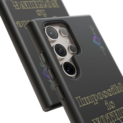 BlackOnion Brand New Phone Case - with Motivational Workout Motif ’Impossible ‘💪🔥🫵