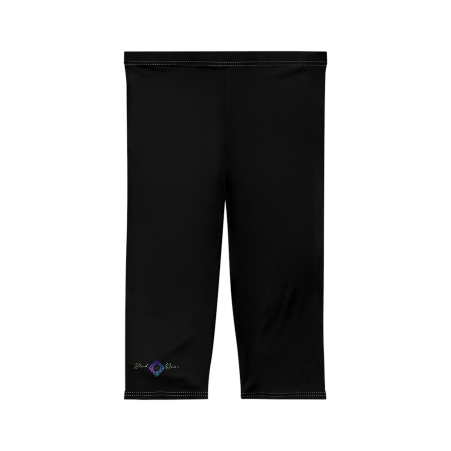 BlackOnion Comfortable Women’s Capri Leggings with Workout Design 💯💋🌸