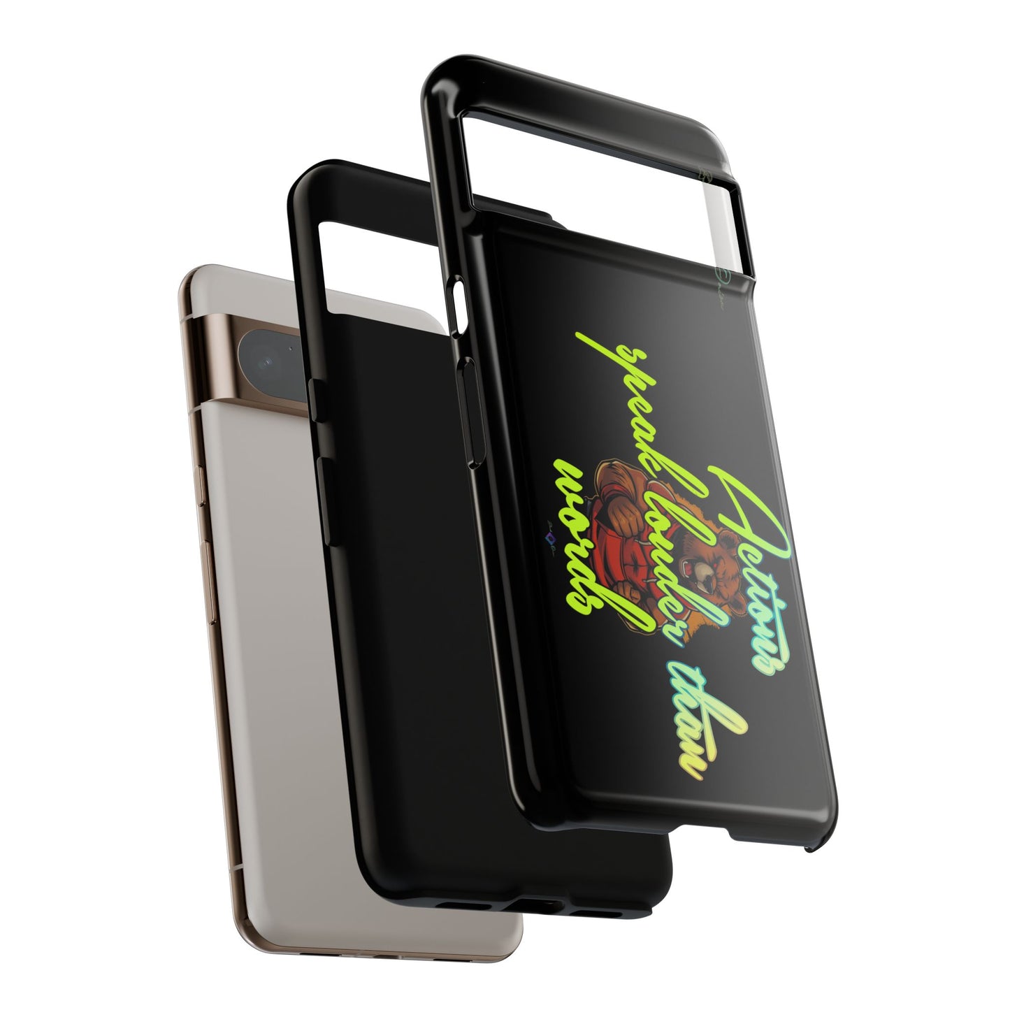 BlackOnion Brand New Phone Case - with Motivational Workout Motif ‘Actions speak lauder ‘💪🔥🫵