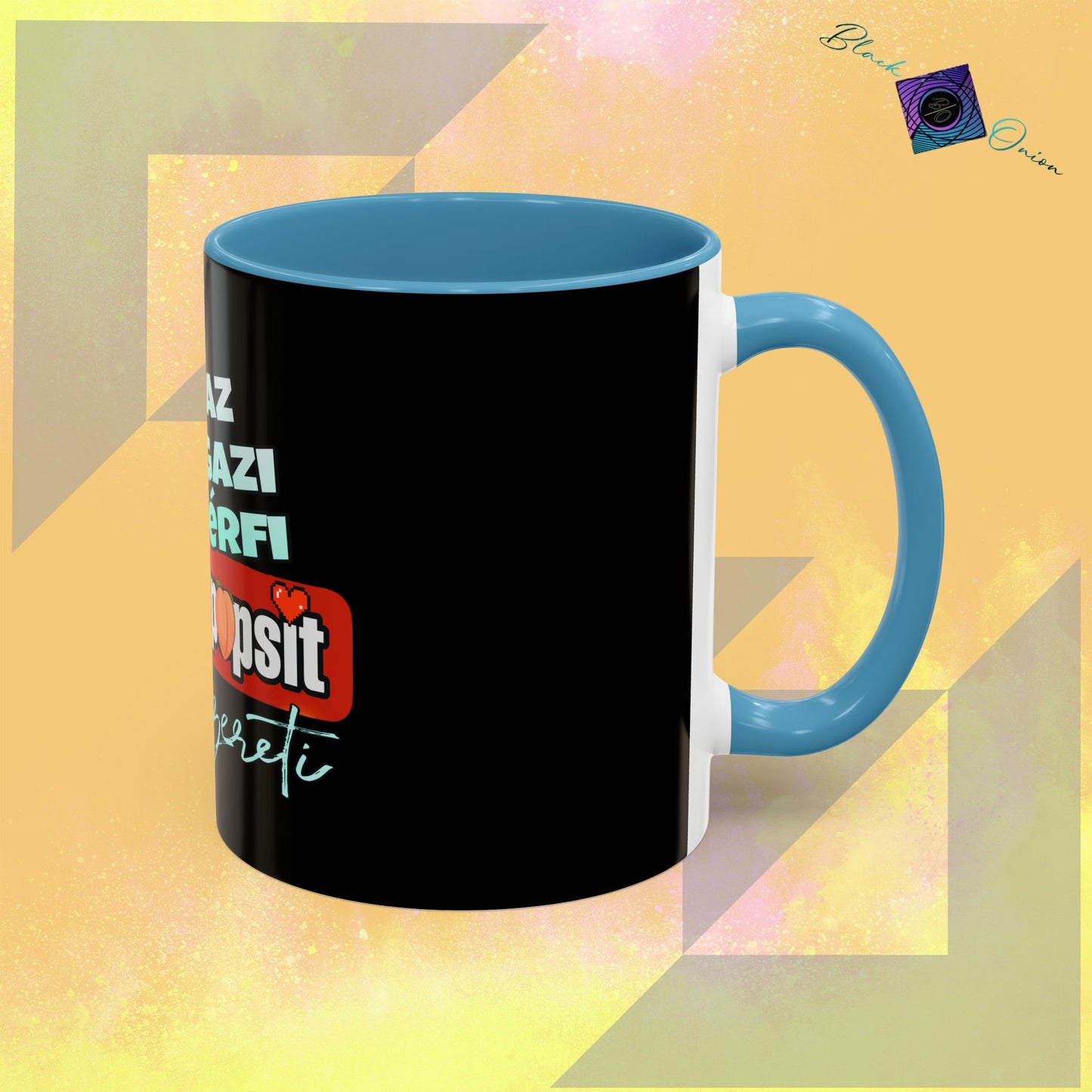 BlackOnion Coffee Mug Serial 2 with Workout Motif ‘Az igazi férfiak a kerek popsit szeretik ‘🫵🔥💪