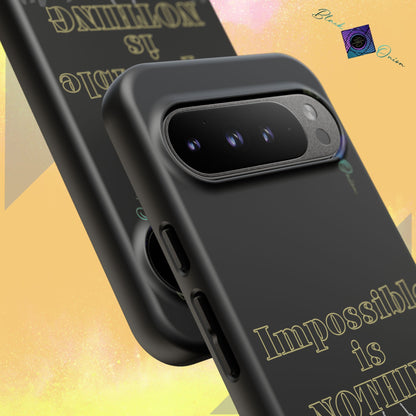 BlackOnion Brand New Phone Case - with Motivational Workout Motif ’Impossible ‘💪🔥🫵
