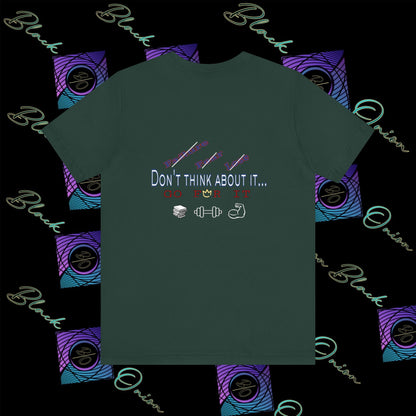 BlackOnion T-Shirt with Workout Motif “Don't Think About It, Go For It!” V4 💪🔥🫵