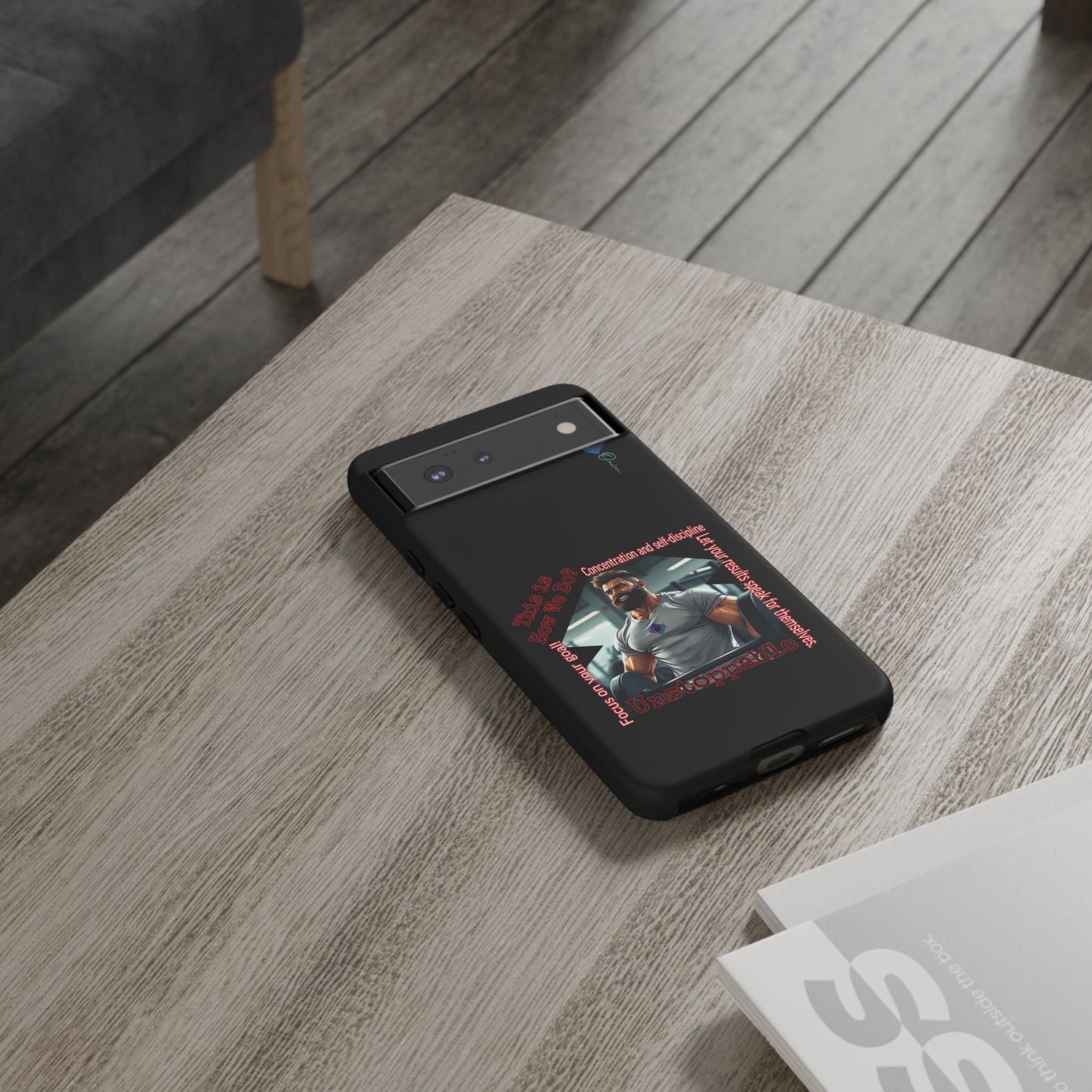 BlackOnion Brand New Phone Case - with Motivational Workout Motif’Unstoppable ‘💪🔥🫵