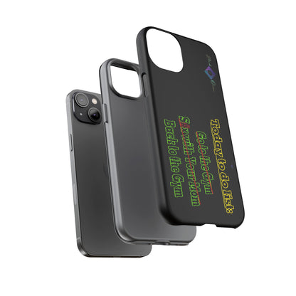 BlackOnion Brand New Phone Case - with Motivational Workout Motif’Today To Do List V2 ‘💪🔥🫵