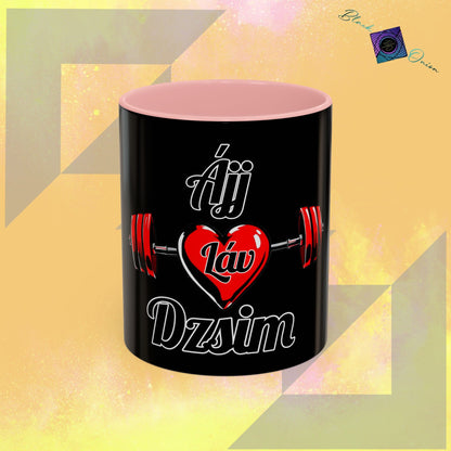 BlackOnion Coffee Mug Serial 2 with Workout Motif ‘ÁjjLávDzsim ’🫵🔥💪