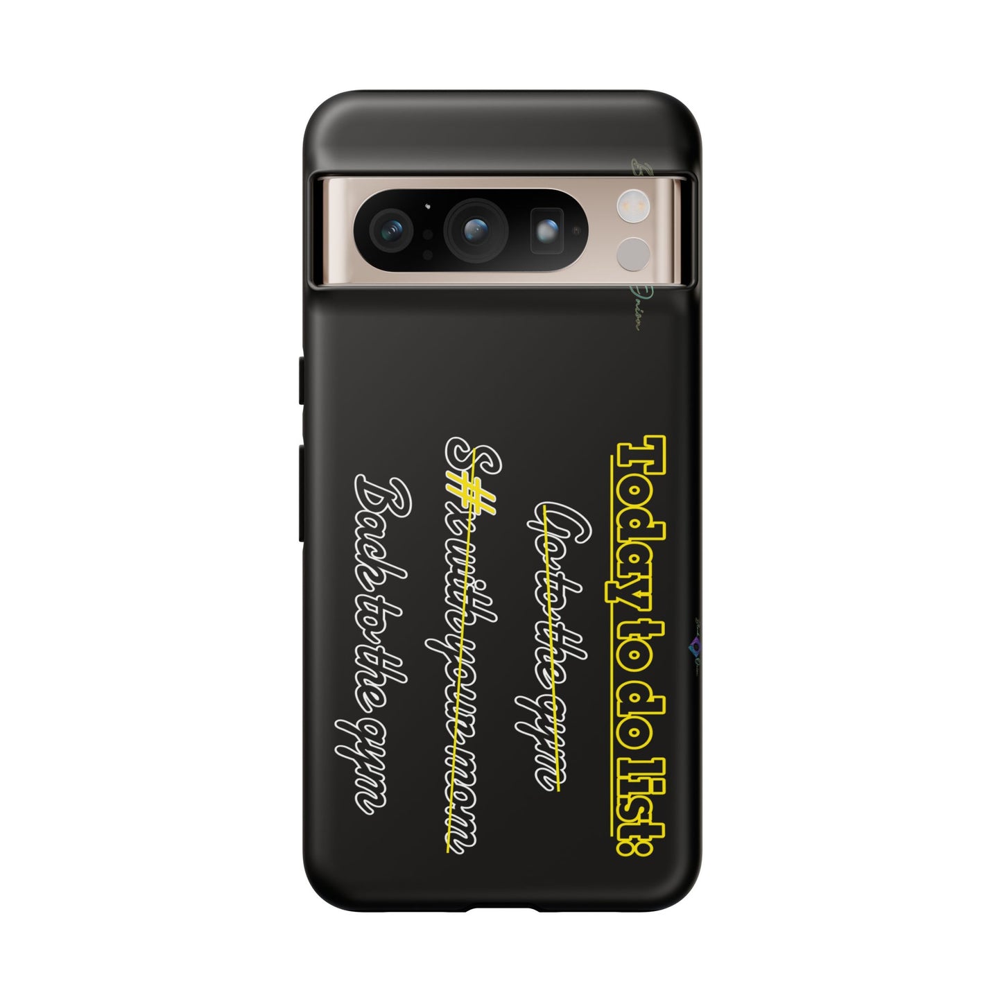 BlackOnion Brand New Phone Case - with Motivational Workout Motif’Today to do list ‘💪🔥🫵