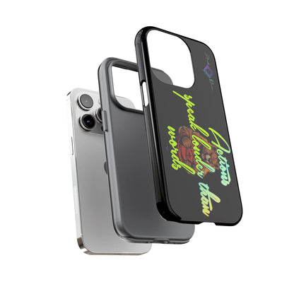 BlackOnion Brand New Phone Case - with Motivational Workout Motif ‘Actions speak lauder ‘💪🔥🫵