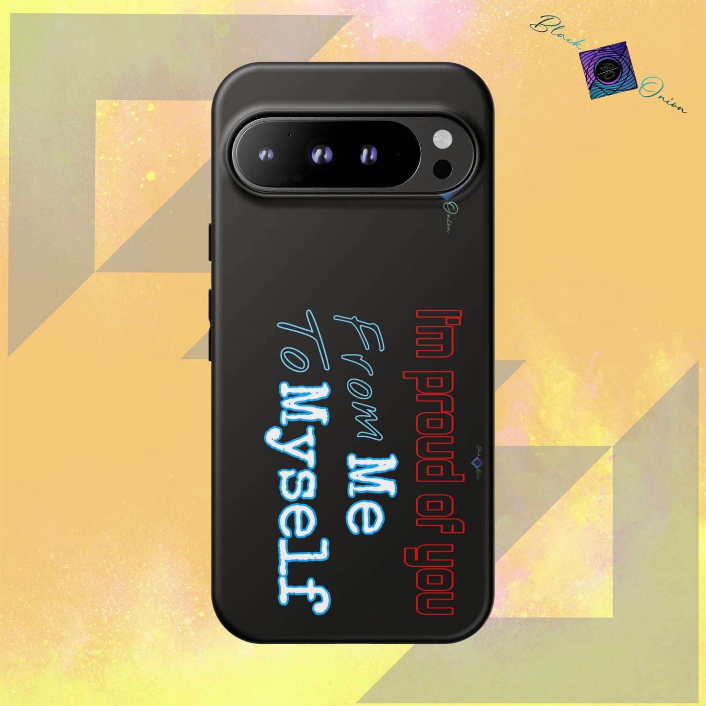 BlackOnion Brand New Phone Case - with Motivational Workout Motif’I’m proud of you ‘💪🔥🫵