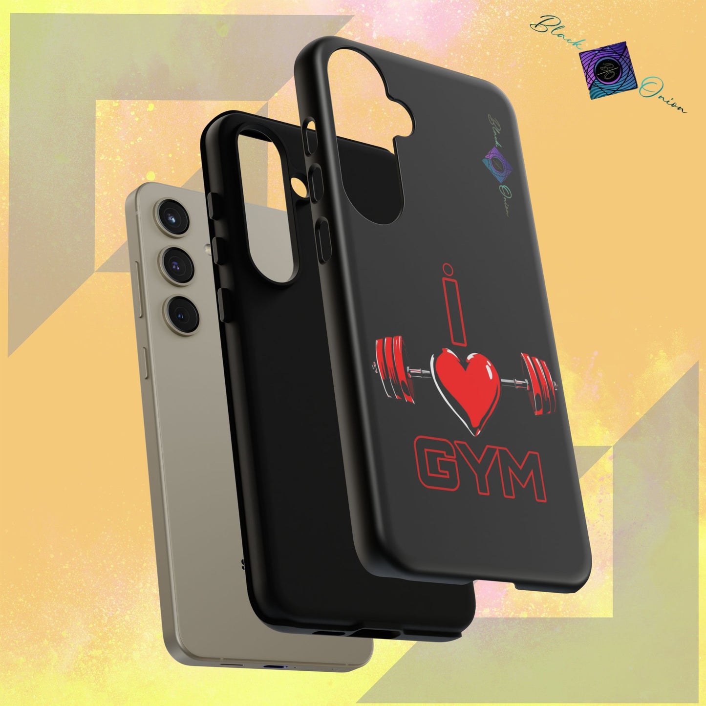 BlackOnion Brand New Phone Case - with Motivational Workout Motif’I Love Gym ‘💪🔥🫵