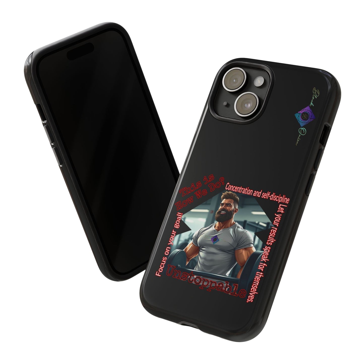 BlackOnion Brand New Phone Case - with Motivational Workout Motif’Unstoppable ‘💪🔥🫵
