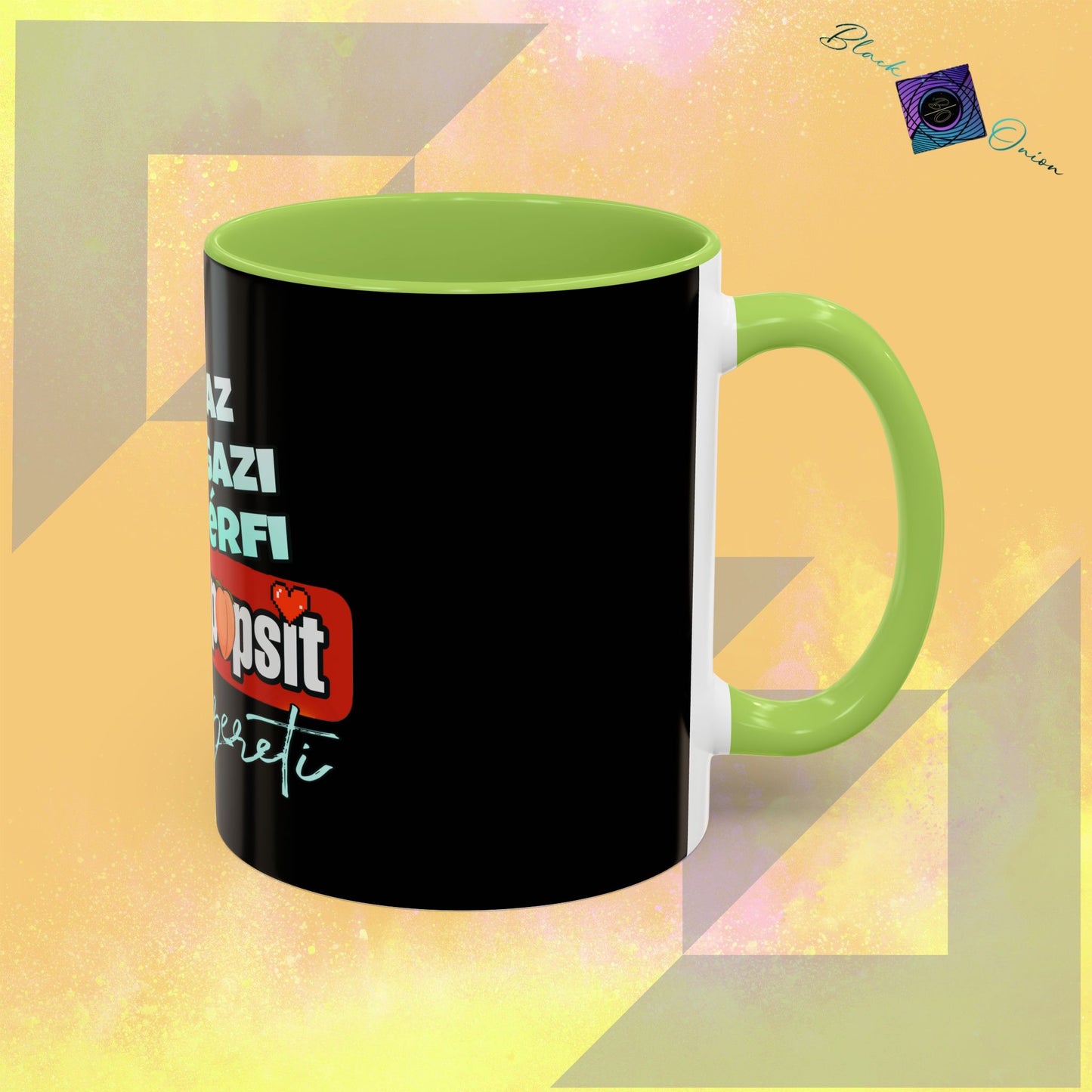 BlackOnion Coffee Mug Serial 2 with Workout Motif ‘Az igazi férfiak a kerek popsit szeretik ‘🫵🔥💪