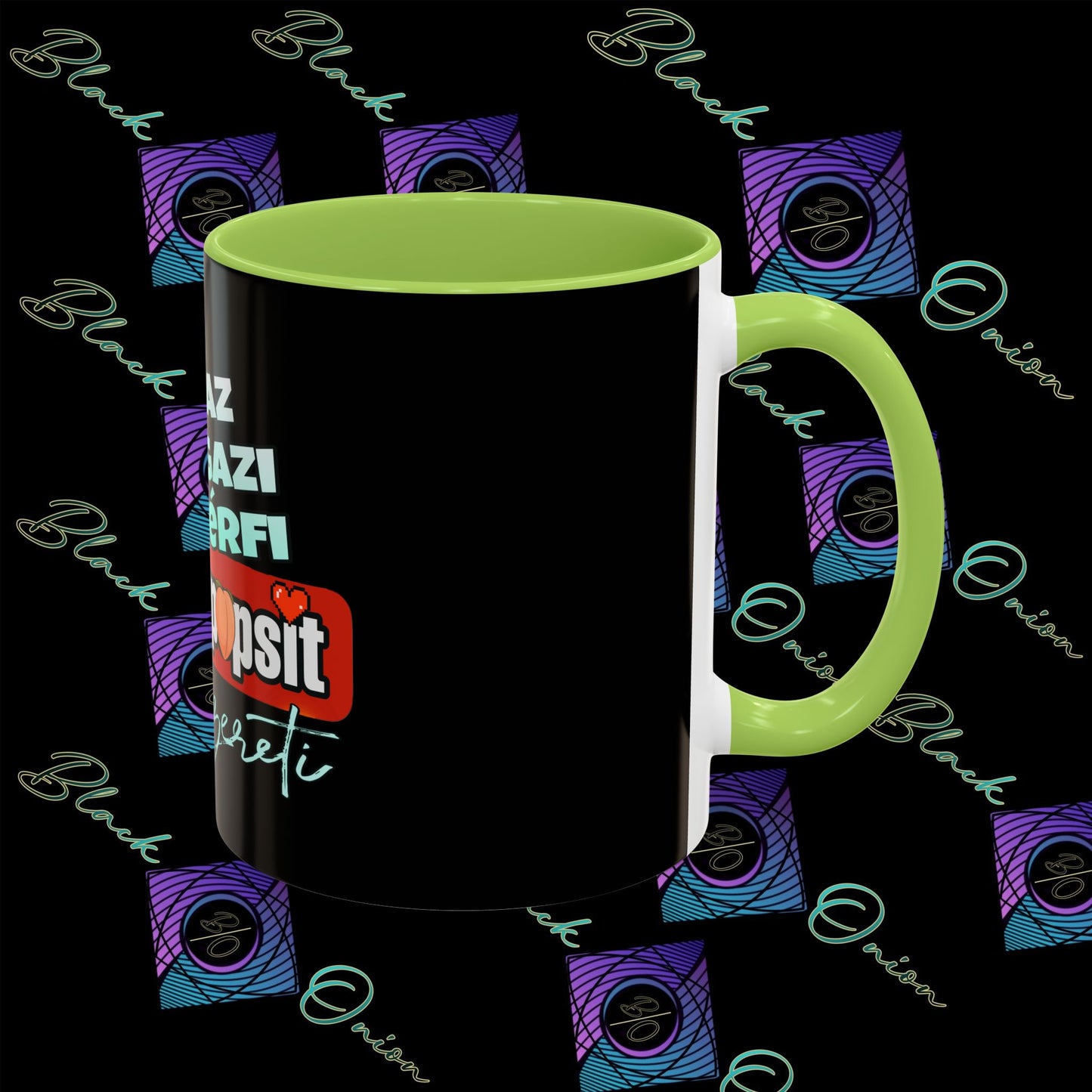 BlackOnion Coffee Mug Serial 2 with Workout Motif ‘Az igazi férfiak a kerek popsit szeretik ‘🫵🔥💪
