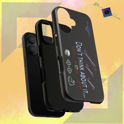 BlackOnion Brand New Phone Case - with Motivational Workout Motif’Don’t think ‘💪🔥🫵