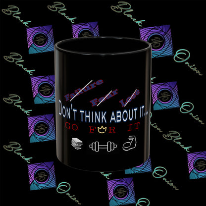 BlackOnion Coffee Mug Serial 2 with Workout Motif ‘Don’t think ‘🫵🔥💪
