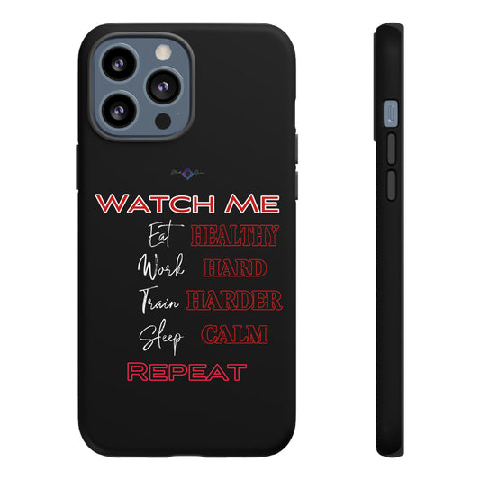 BlackOnion Phone Case -with Motivational Motif  'Watch Me' 💪🔥🫵
