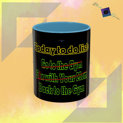 BlackOnion Coffee Mug 2 with Workout Motif ‘Today To Do List V2’🫵🔥💪