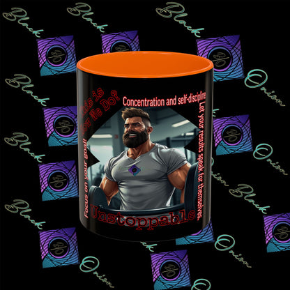 BlackOnion Coffee Mug Serial 2 with Workout Motif ‘Unstoppable’🫵🔥💪