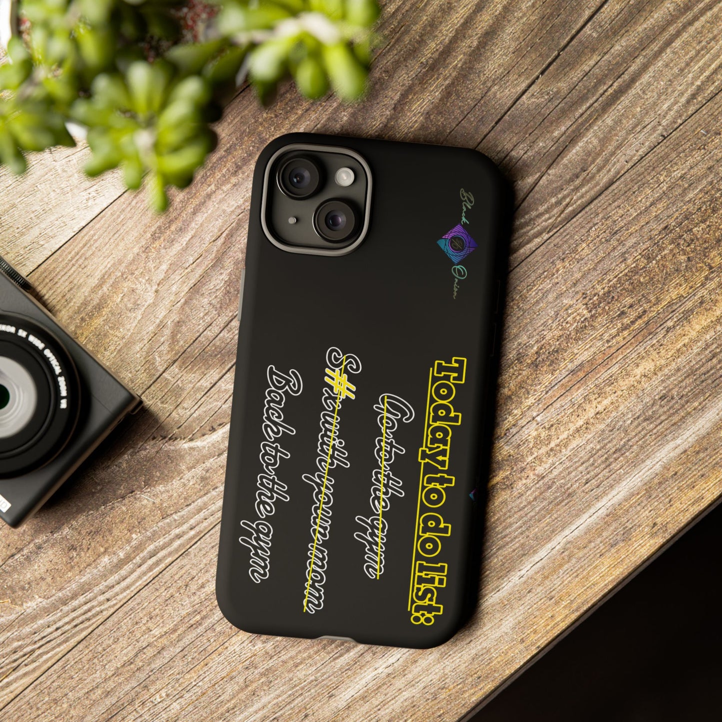 BlackOnion Brand New Phone Case - with Motivational Workout Motif’Today to do list ‘💪🔥🫵