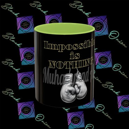 BlackOnion Coffee Mug 2 with Workout Motif ‘Impossible is NothingV2’🫵🔥💪