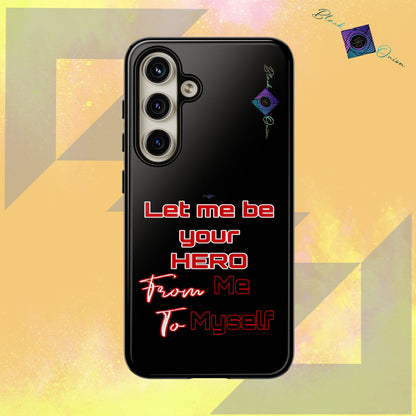 BlackOnion Brand New Phone Case - with Motivational Workout Motif’Let me be your Hero ‘💪🔥🫵