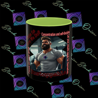 BlackOnion Coffee Mug Serial 2 with Workout Motif ‘Unstoppable’🫵🔥💪